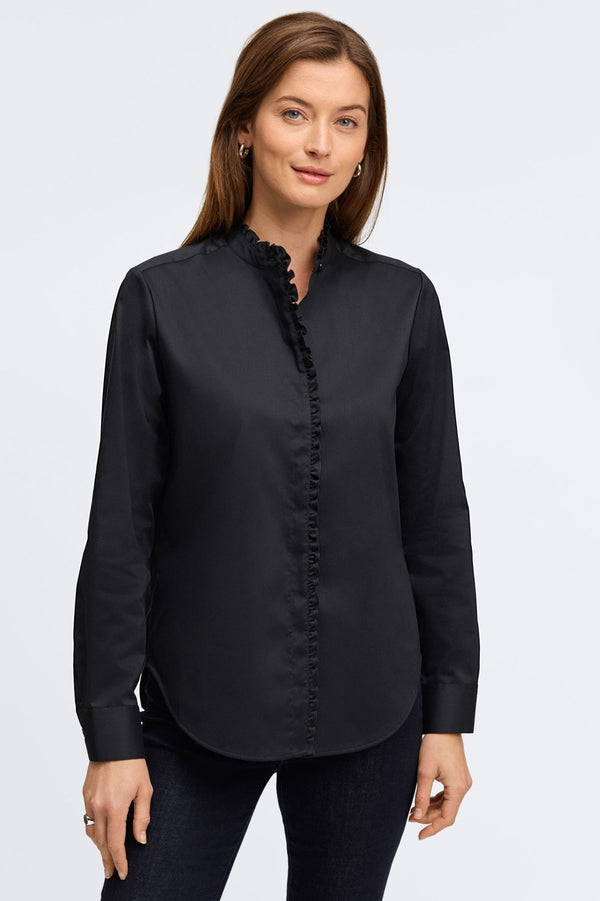 Foxcroft Mariel No Iron Stretch Matte Sateen Long Sleeve Shirt