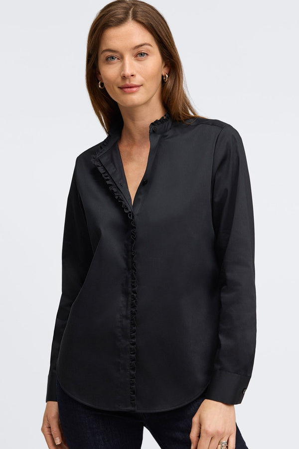 foxcroft Mariel No Iron Stretch Matte Sateen Long Sleeve Shirt