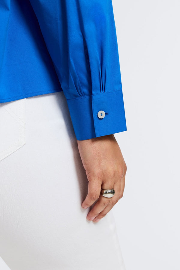 Foxcroft Marina Plus No Iron Stretch Cotton Long Sleeve Short Shirt