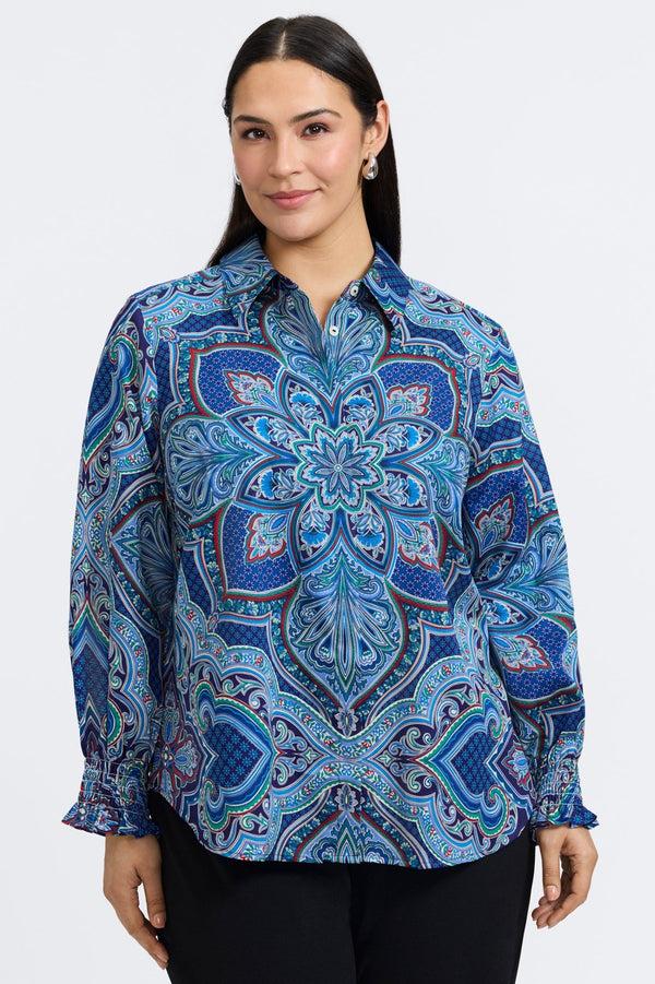 foxcroft Olivia Plus Kaleidoscope Long Sleeve Shirt