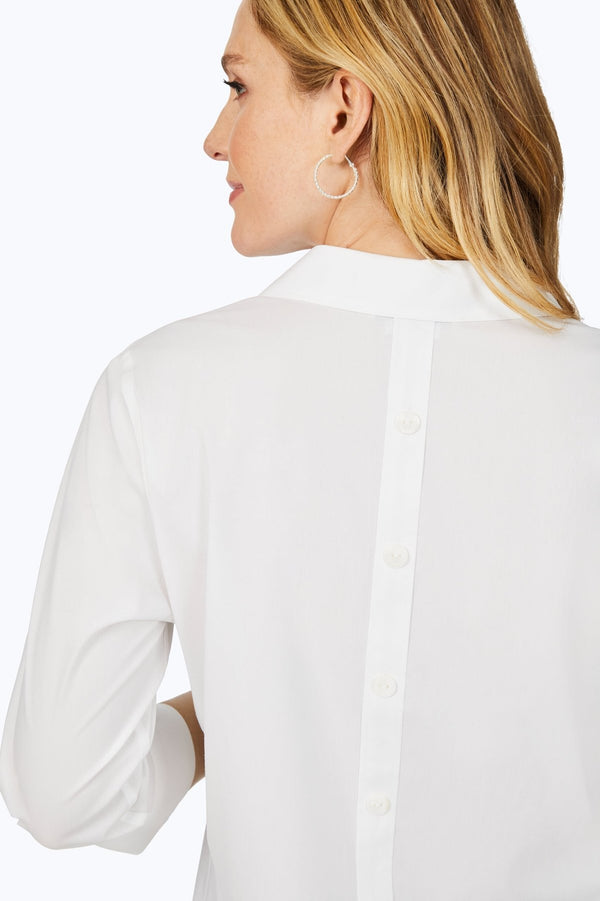 Foxcroft Pamela Petite No Iron Stretch 3/4 Sleeve Tunic