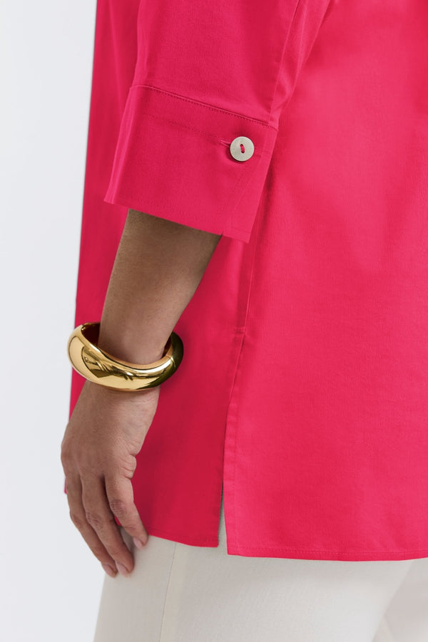 Foxcroft Pamela Plus No Iron Stretch 3/4 Sleeve Tunic