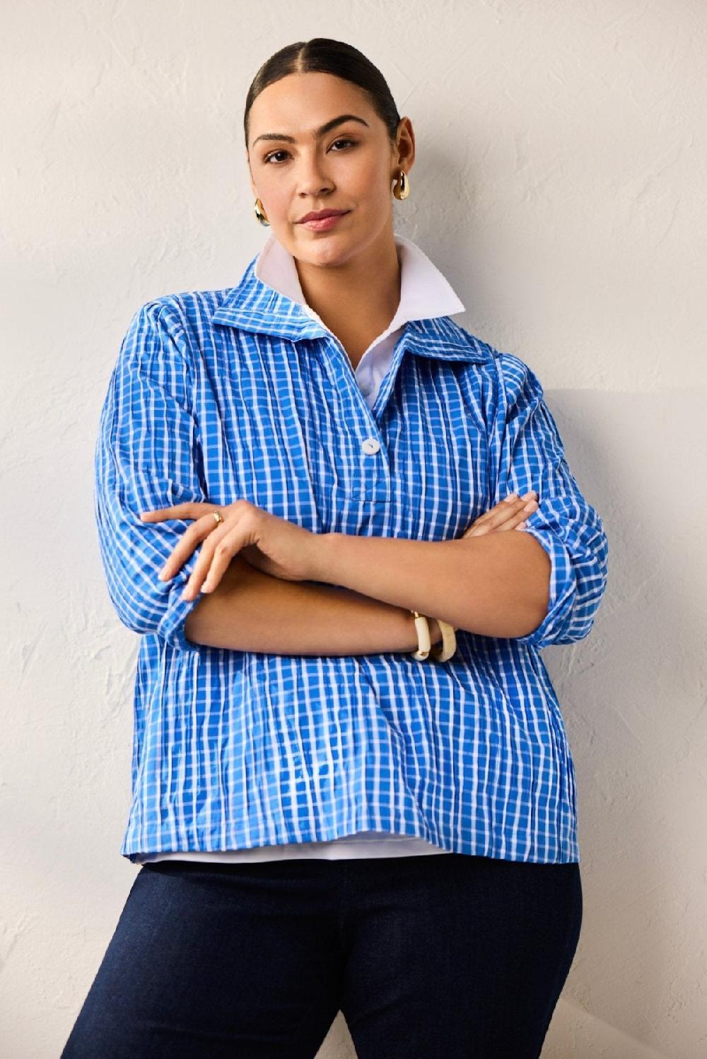 Foxcroft Ricki Plus Knit-Woven Sleeveless Layering Tank