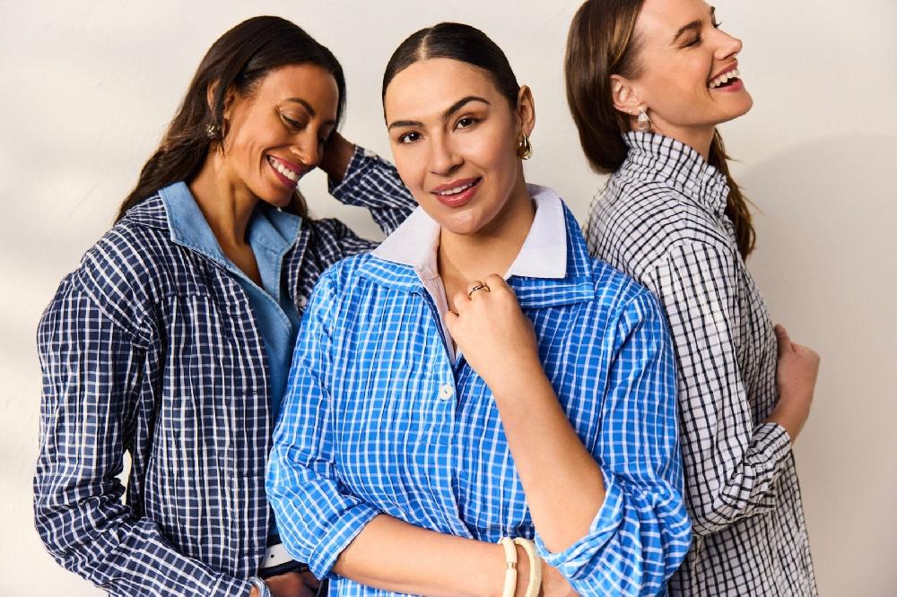 Foxcroft Sammy Plus Crinkle 3/4 Sleeve Popover Shirt Jacket