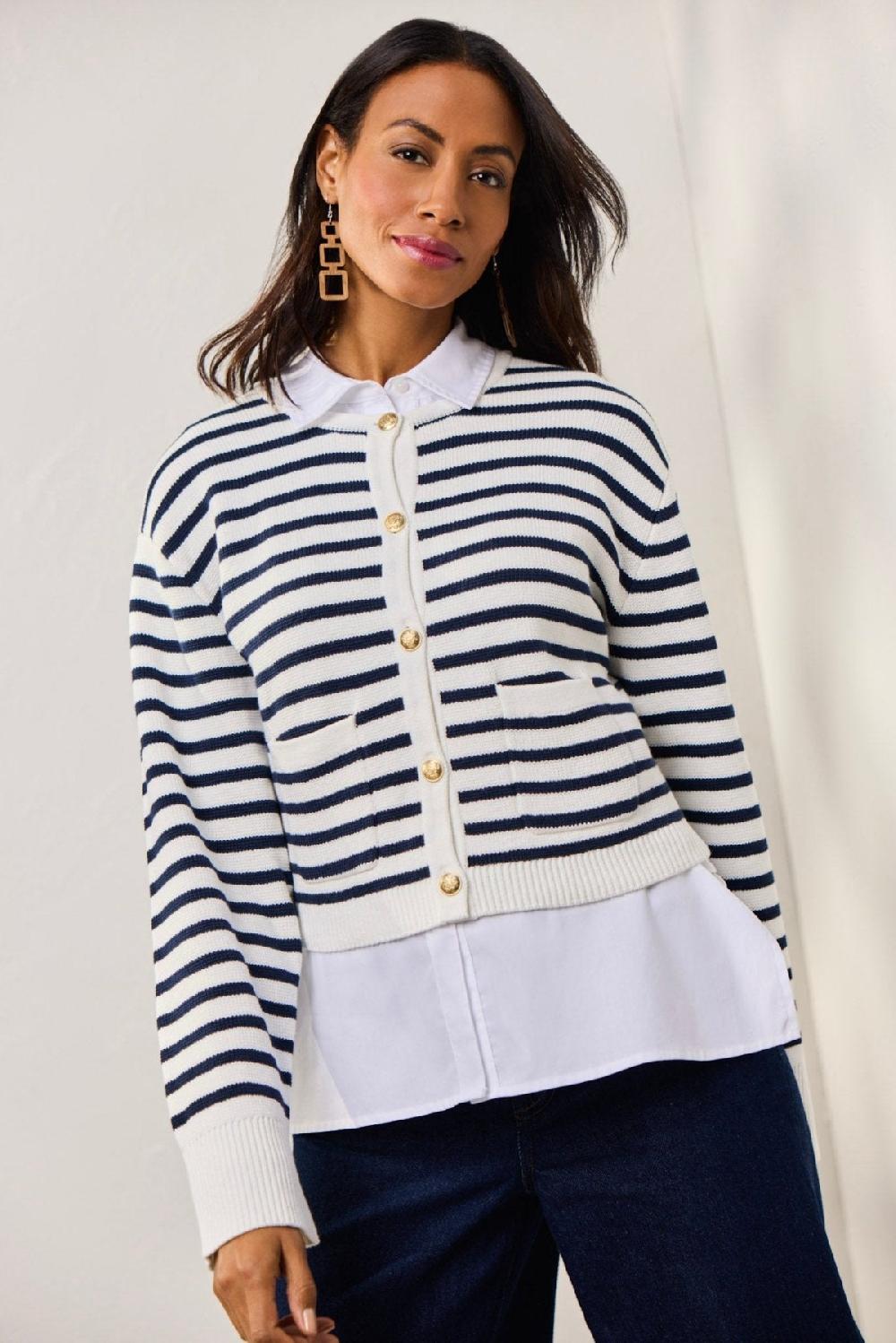 Foxcroft Sasha Knit-Woven Sleeveless Layering Tunic