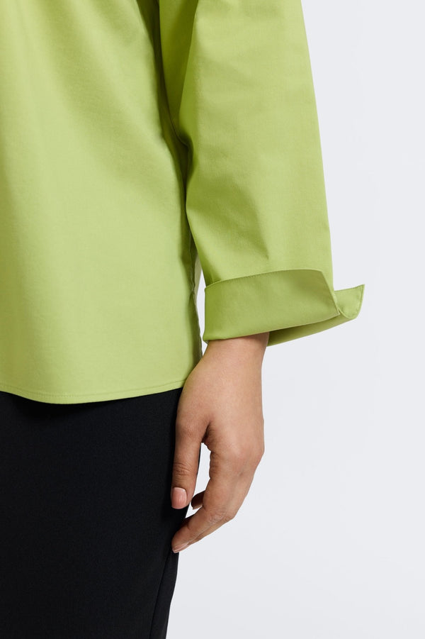 Foxcroft Tammy Plus No Iron Stretch Long Sleeve Popover Shirt