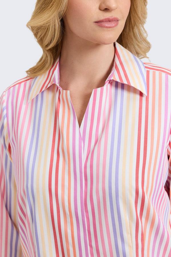 Foxcroft Taylor Plus No Iron Pinpoint 3/4 Sleeve Shirt