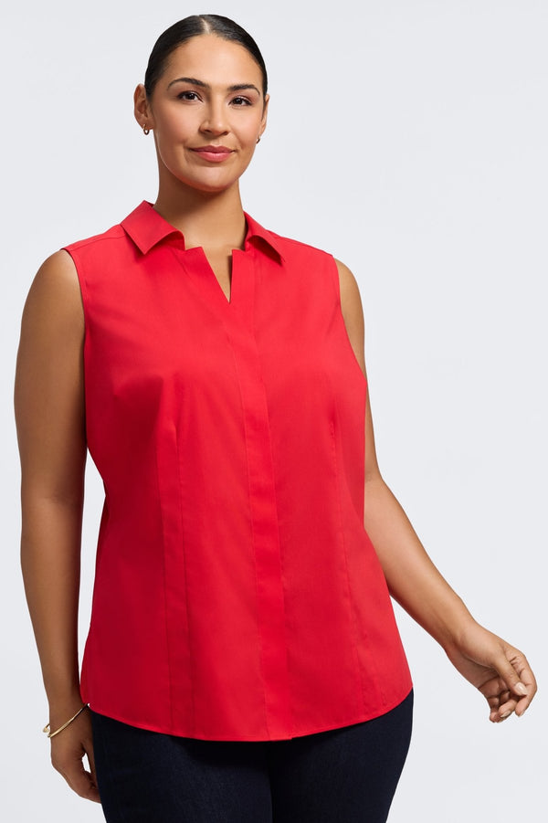 foxcroft Taylor Plus No Iron Stretch Sleeveless Shirt