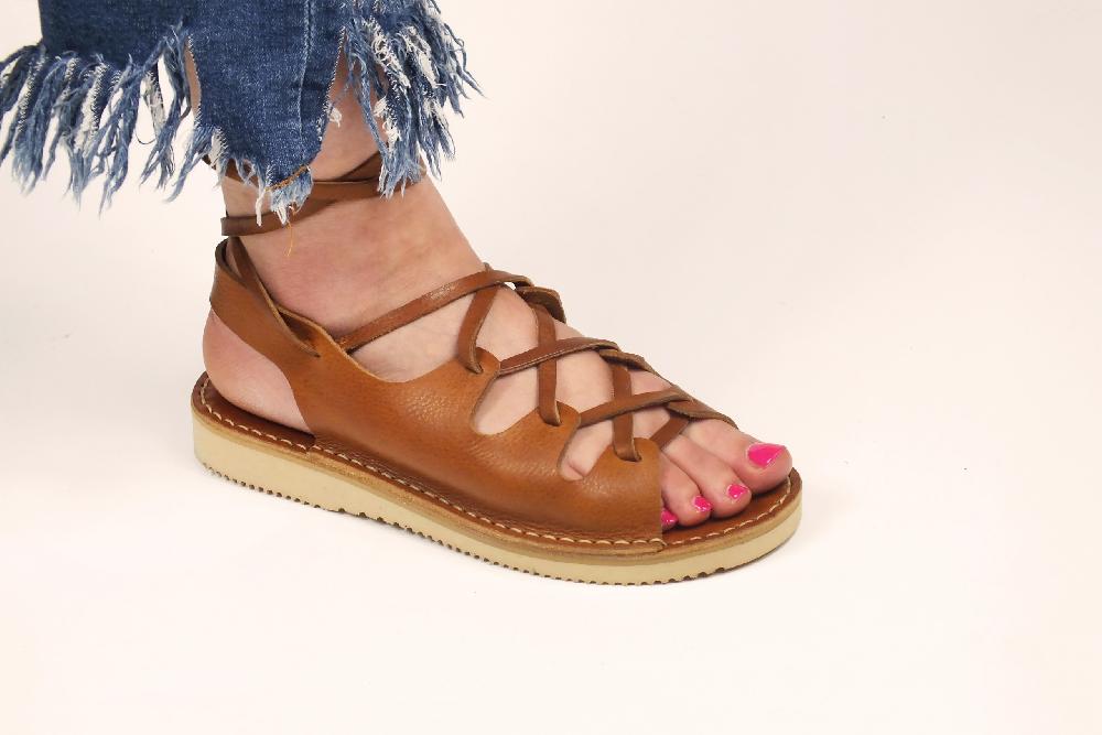 fracap D030 Tan Sandals