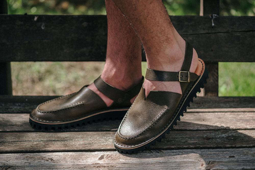 fracap D157 Olive Sandals