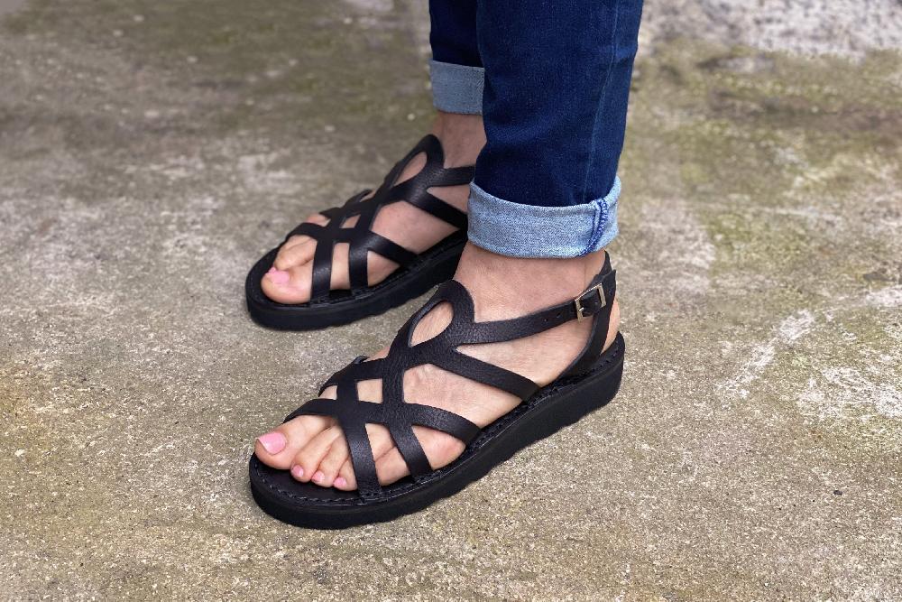 fracap D182 Black Sandals