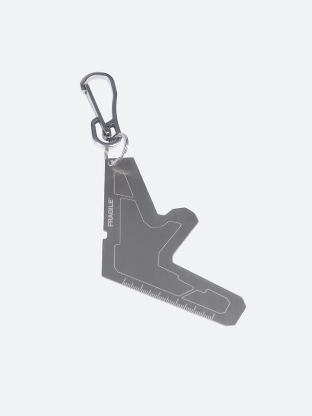 Fragile 2.0 Silver Carabiner Keychain