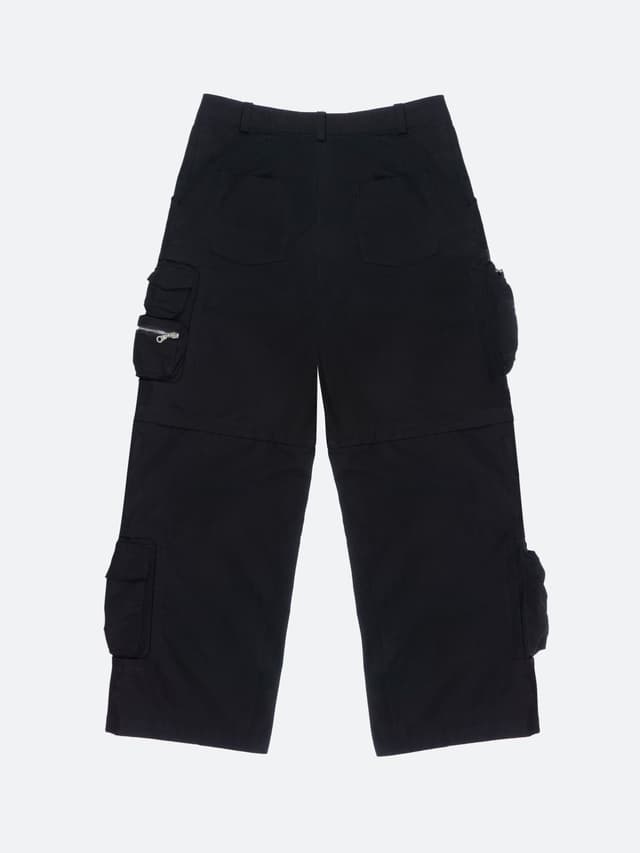 Fragile Black Convertible Cargo Pants