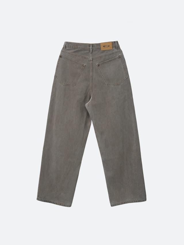 Fragile Brown-Dyed Baggy Denim