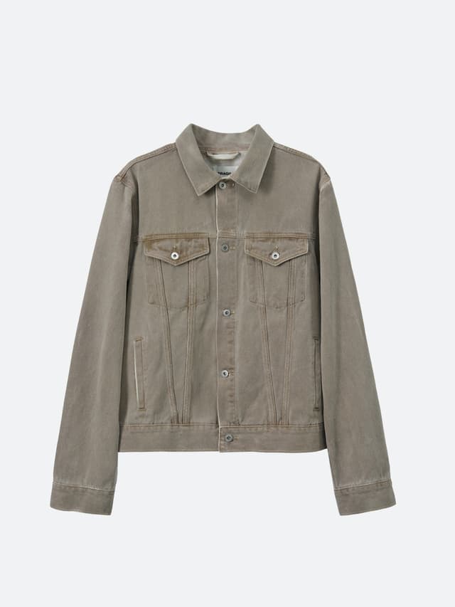 Fragile Brown-Dyed Denim Jacket