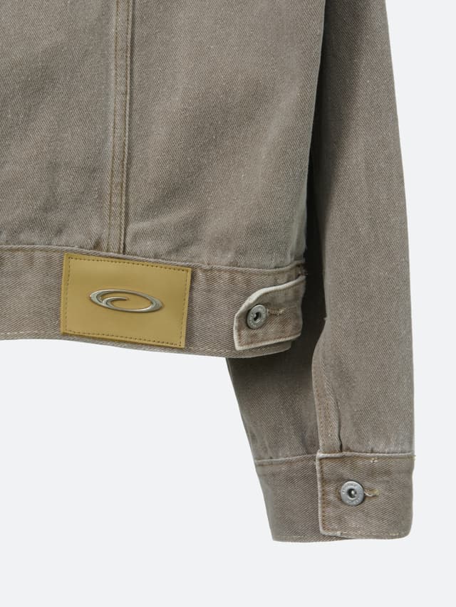 Fragile Brown-Dyed Denim Jacket
