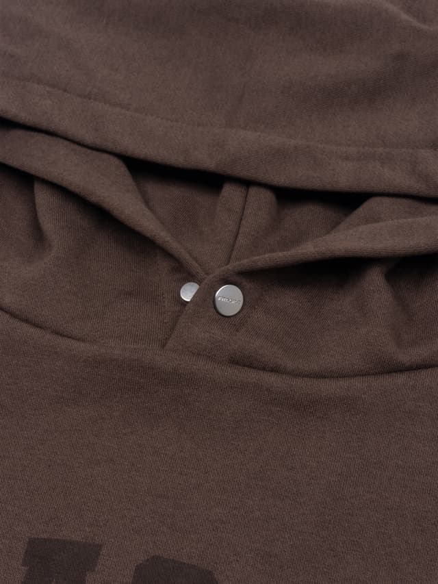 Fragile Chocolate Brown Logo Hoodie