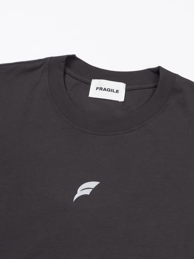 Fragile Dark Gray Paneled T-Shirt