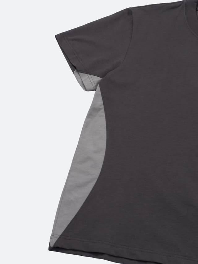 Fragile Dark Gray Paneled T-Shirt
