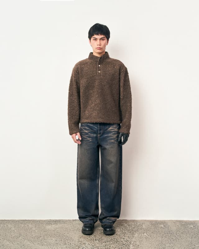 Fragile FRAGILE® Brown Fleece Pullover