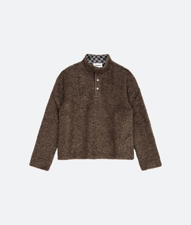 fragile FRAGILE® Brown Fleece Pullover