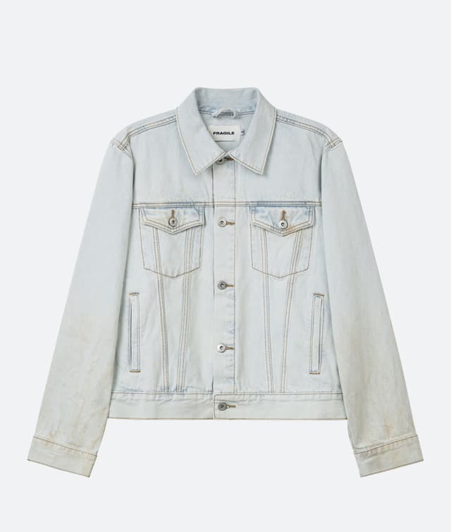 fragile FRAGILE® Dirty Light Blue Denim Jacket
