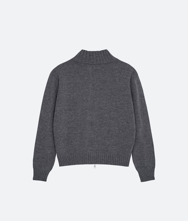 Fragile FRAGILE® Heather Knit Zip-Up Sweater