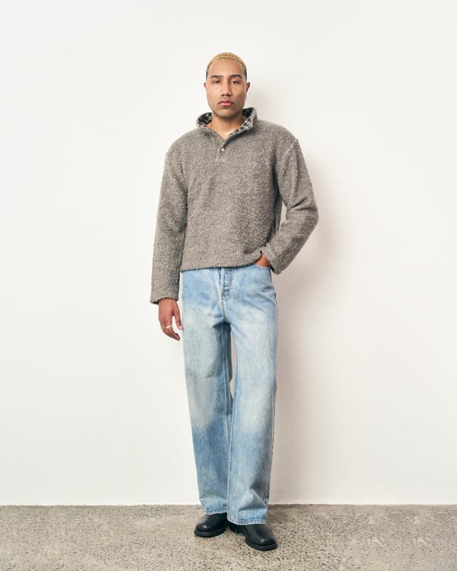 Fragile FRAGILE® Light Gray Fleece Pullover