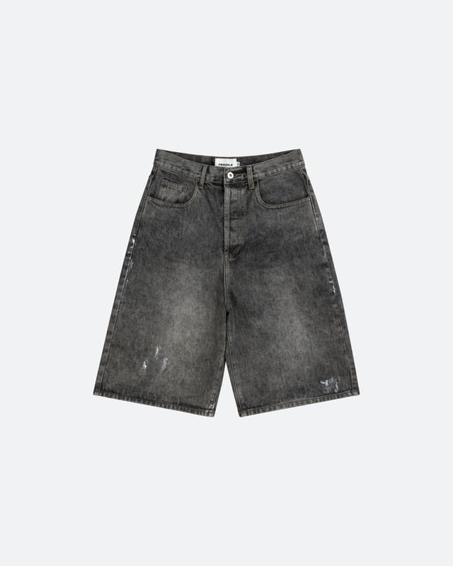 Fragile FRAGILE® Vintage Black Baggy Shorts
