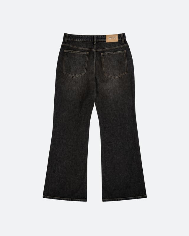 Fragile FRAGILE® Vintage Black Flared Fit Denim