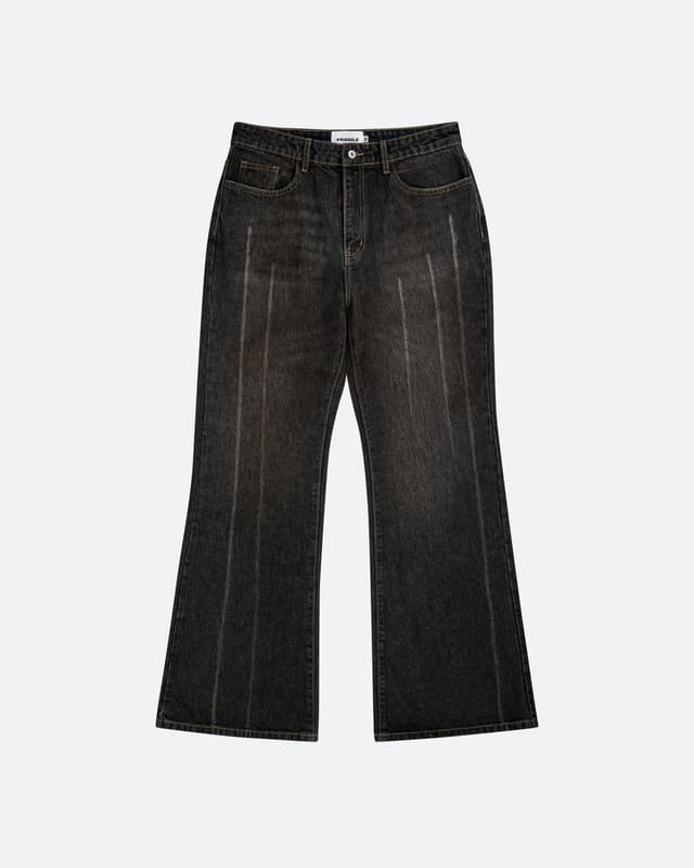 Fragile FRAGILE® Vintage Black Flared Fit Denim