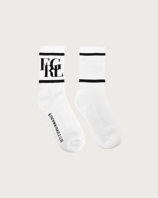 Fragile FRAGILE® White Cotton Socks