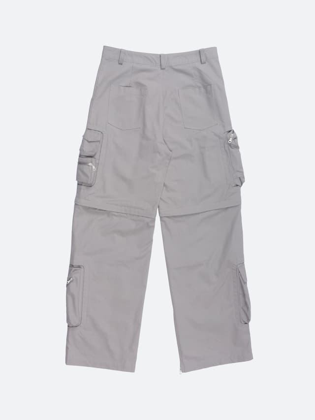 Fragile Gray Convertible Cargo Pants