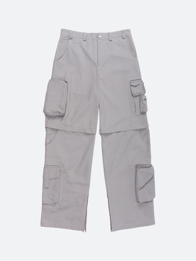 fragile Gray Convertible Cargo Pants