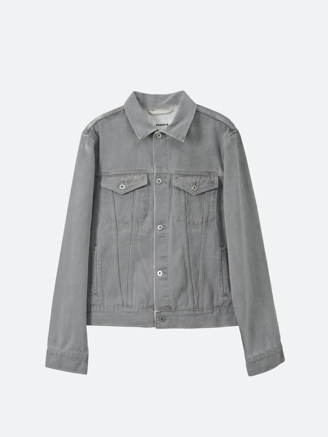 Fragile Gray-Dyed Denim Jacket