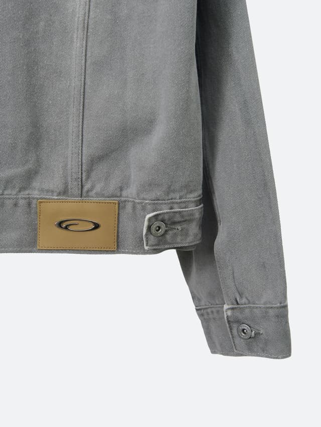 Fragile Gray-Dyed Denim Jacket