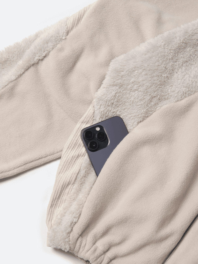 Fragile Ivory Fluffy Fleece Jacket