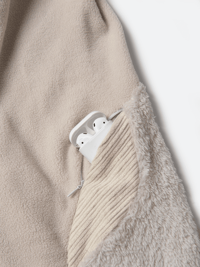 Fragile Ivory Fluffy Fleece Jacket