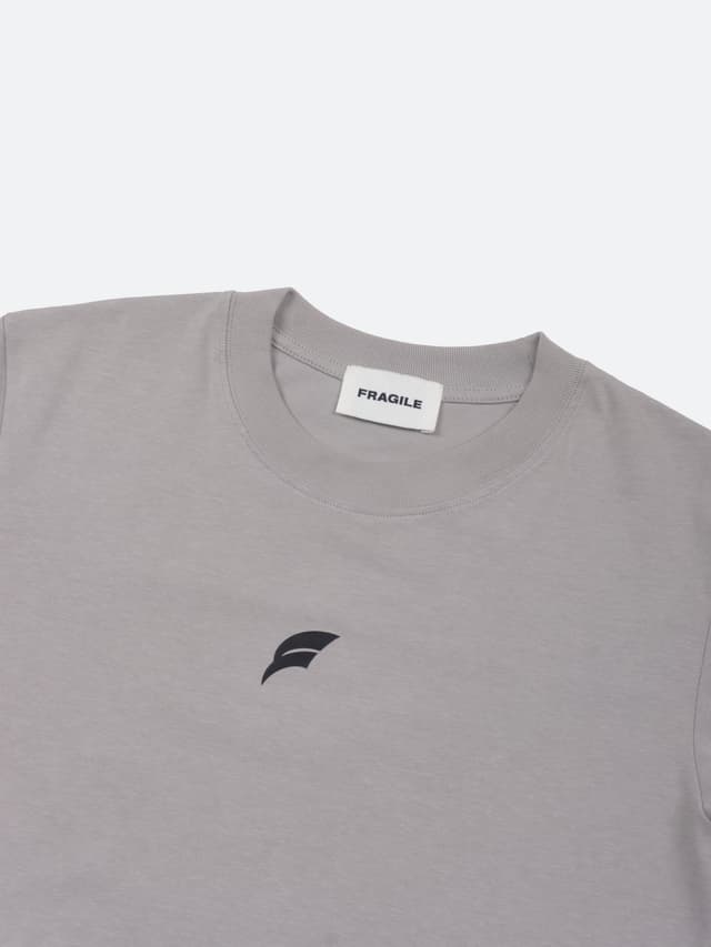Fragile Light Gray Paneled T-Shirt