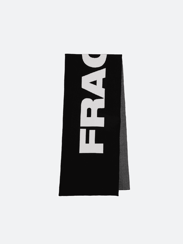 Fragile Small Black Logo Scarf