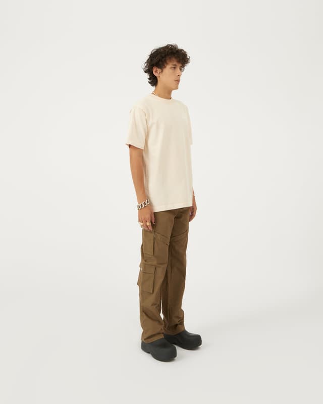 Fragile Strap Cargo Pants / Dark Tan
