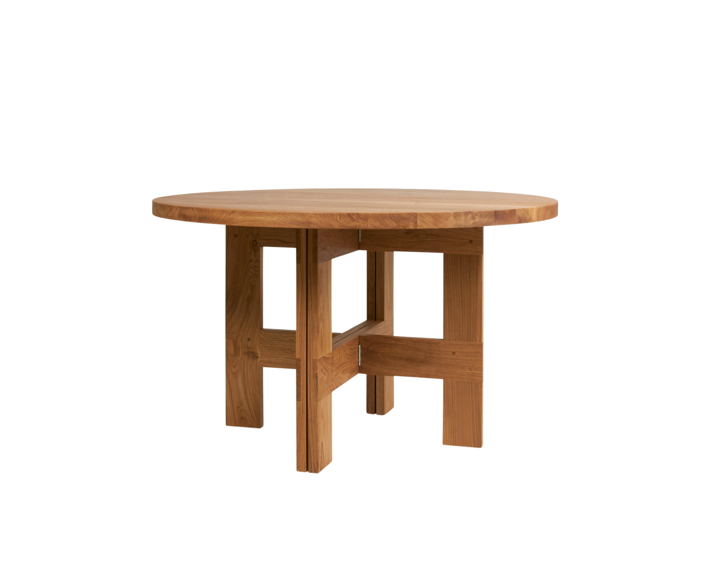 frama Farmhouse Trestle Table | Natural Oak | 120 Ø Round
