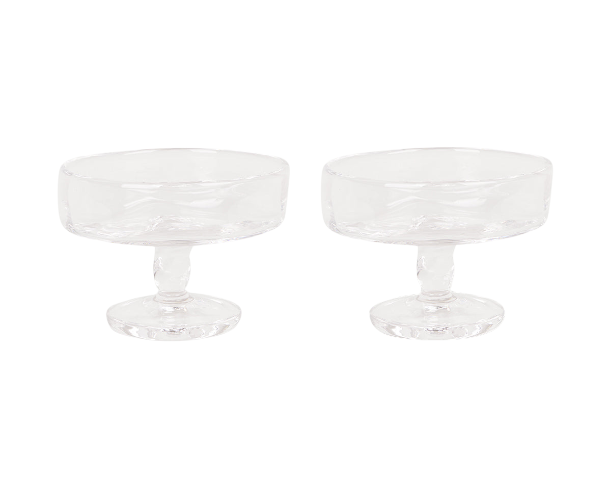 frama 0405 Stem Glass Set of Two | Clear | Wide