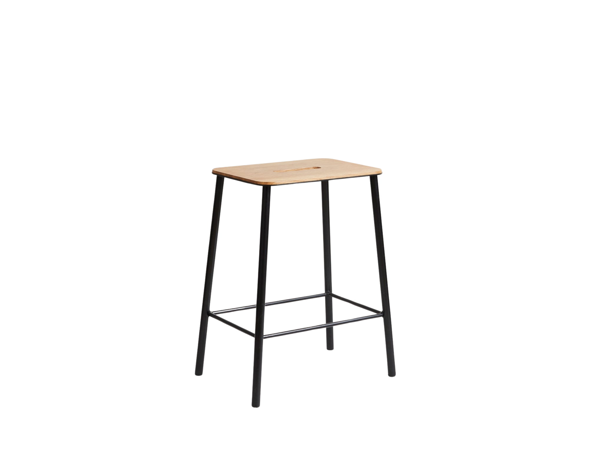 frama Adam Stool | Black / Oak | H50