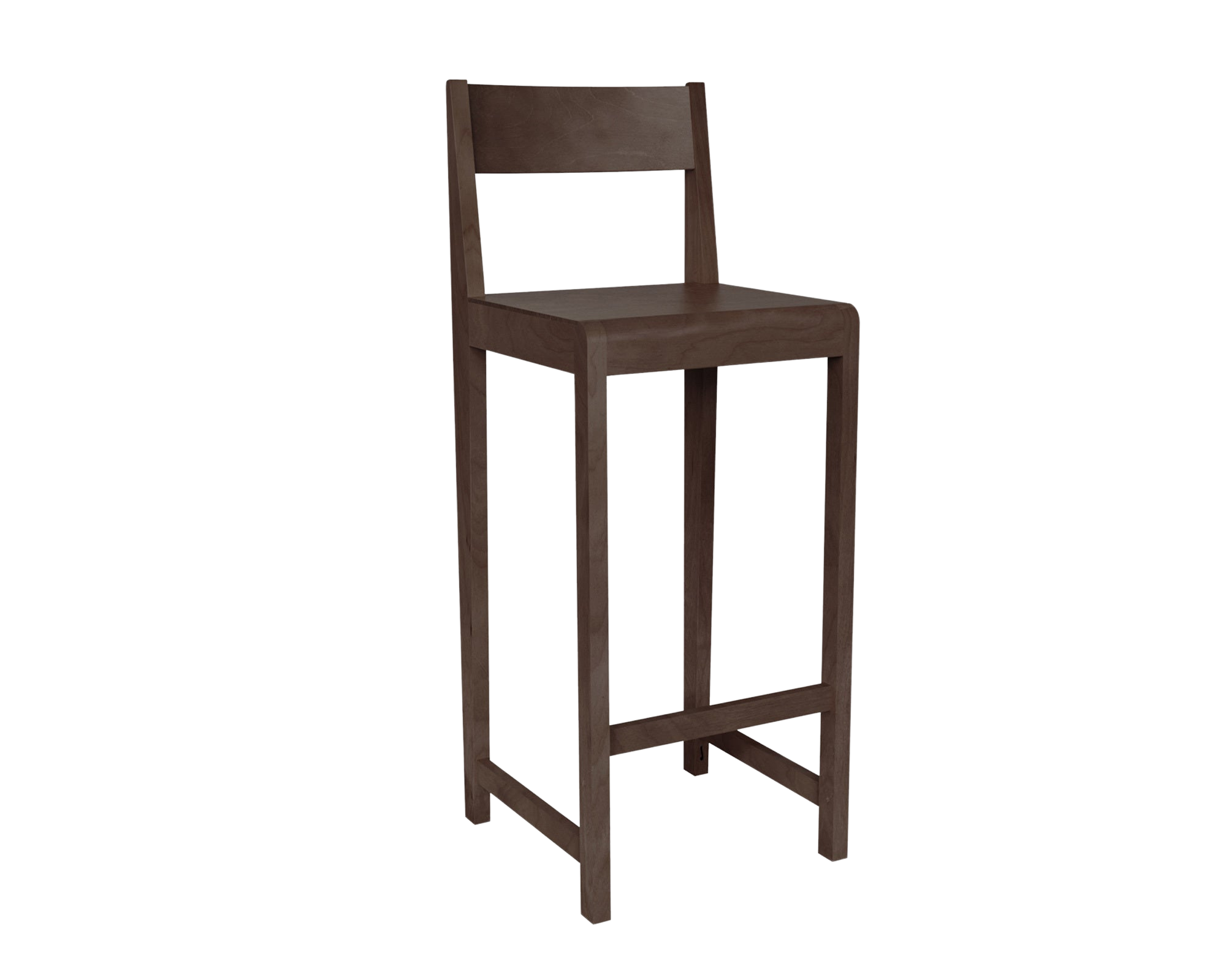 frama Bar Chair 01 | Dark Brown Birch | H76