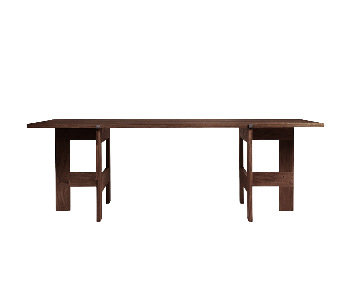 frama Farmhouse Trestle Table | Dark Oak | L220 Planks