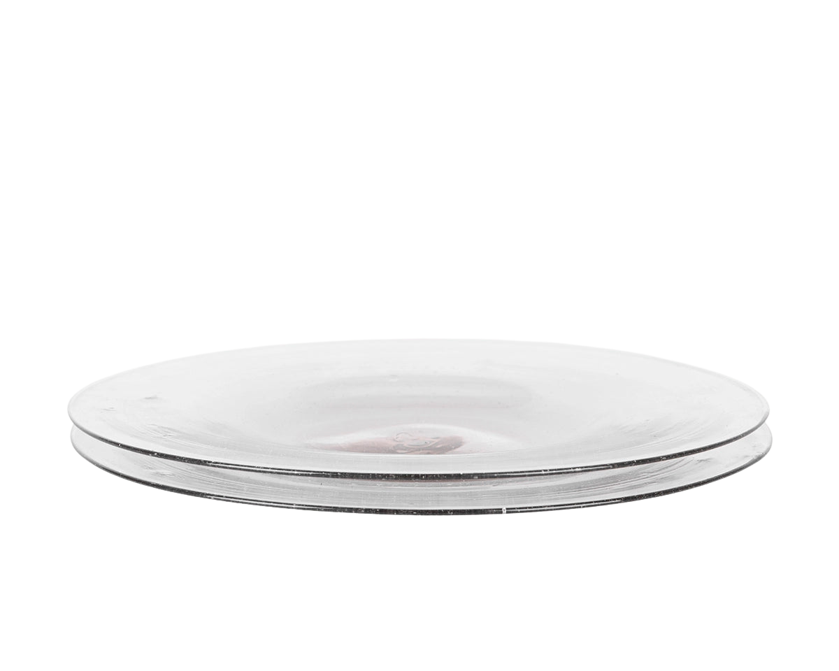 frama Isle Glass Plate Set of Two | Light Smoke