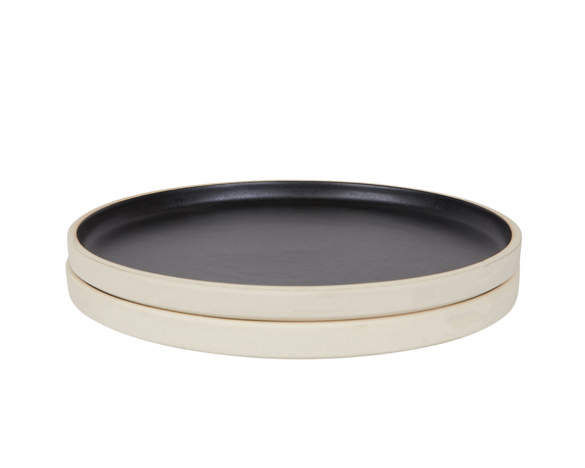 frama Otto Ceramic Plate Set of Two | Black | Large
