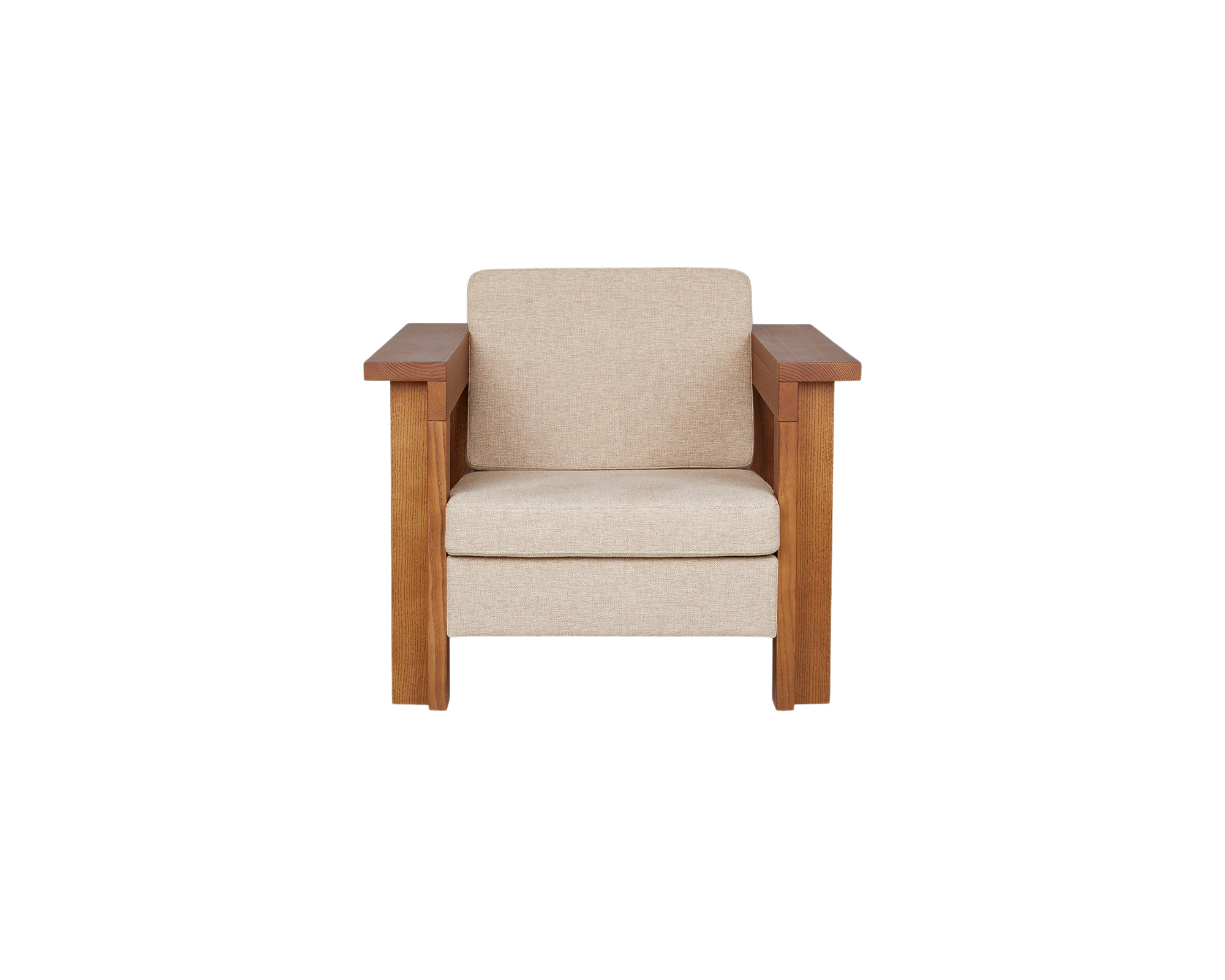 frama Symmetry Lounge Chair | Ash Wood / Oat Fabric