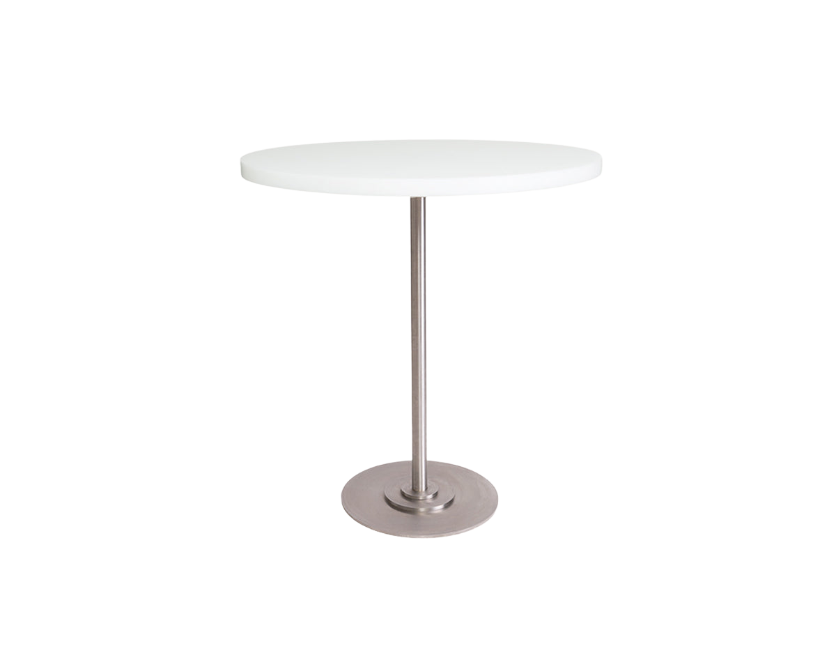 frama Table 57 | White / Stainless Steel | Ø70